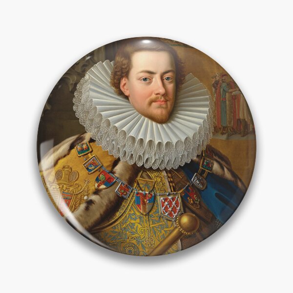 Item preview, Portrait of a European royal  King or Emperor in ornate armor and large Rufff collar designed and sold by Vintage Designs +.