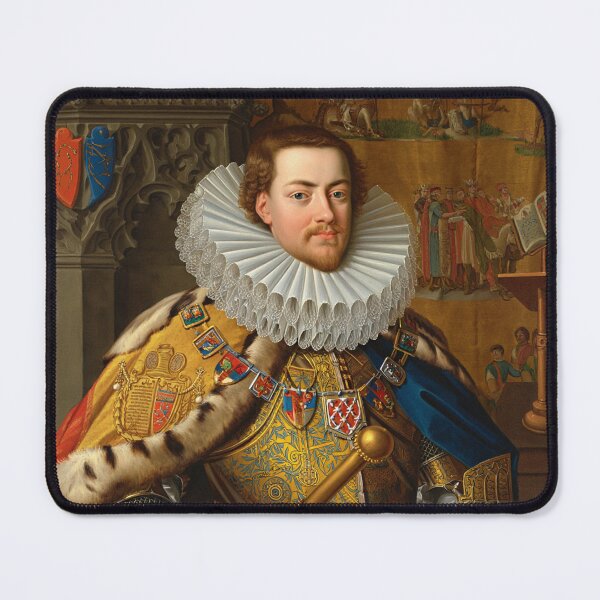 Item preview, Portrait of a European royal King or Emperor in ornate armor and large Rufff collar designed and sold by Vintage Designs +.