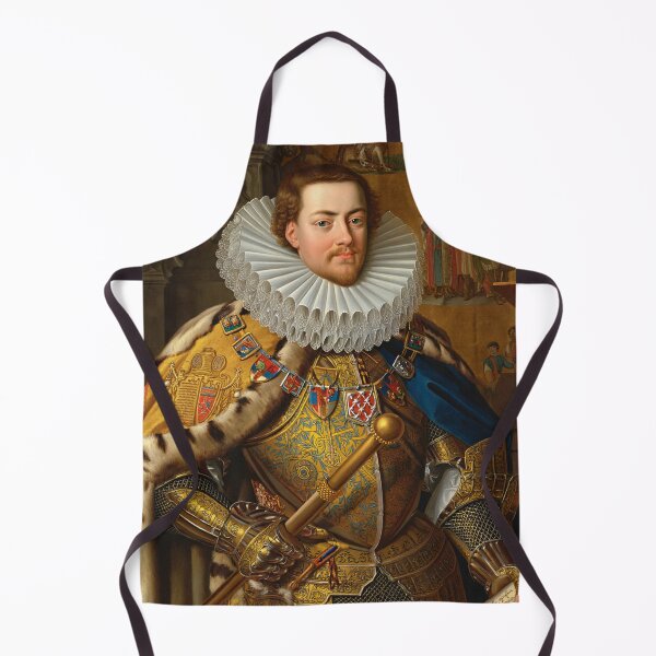 Item preview, Portrait of a European royal King or Emperor in ornate armor and large Rufff collar designed and sold by Vintage Designs +.