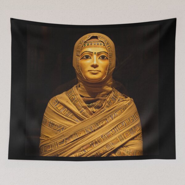 Item preview, Egyptian Mummy vintage atmoospheric historical image capturing the mysterious nature of the Pharaohs designed and sold by Vintage Designs +.