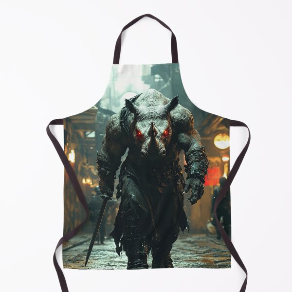 Item preview, Rhino Warrior in Dark Alley designed and sold by davidonstudio.