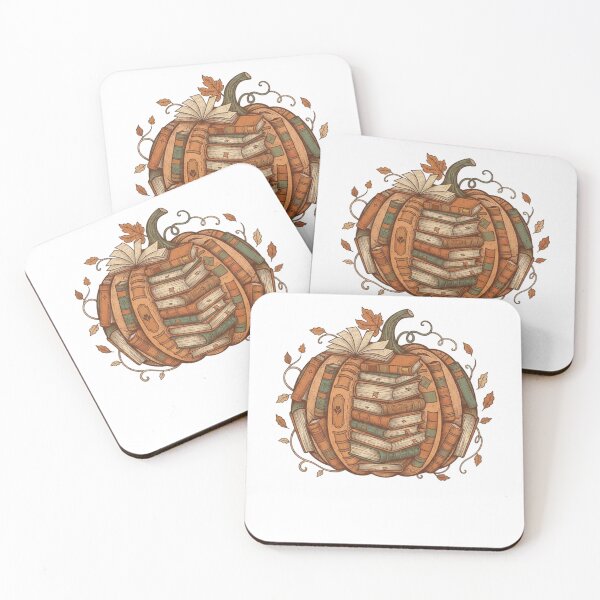 Item preview, vintage Fall Book Pumpkin illustration Retro Reading Halloween Teacher designed and sold by LuxeGraphix.