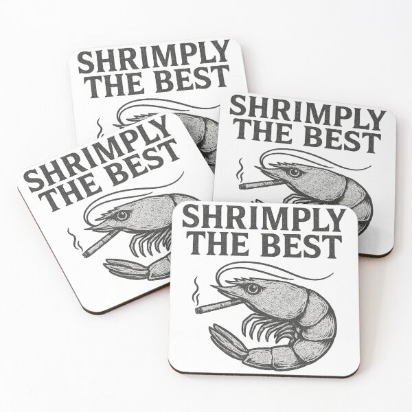 Item preview, Shrimply The Best Retro Smoking Shrimp  designed and sold by WhoopsieWorld.