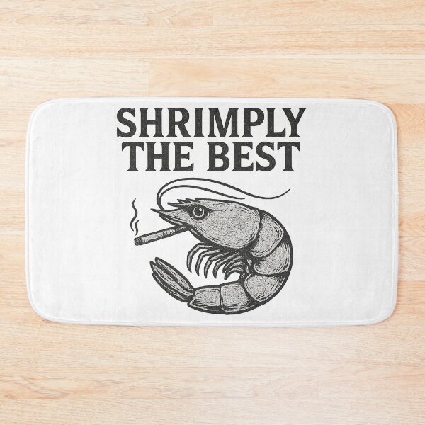 Item preview, Shrimply The Best Retro Smoking Shrimp  designed and sold by WhoopsieWorld.