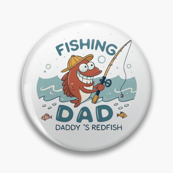 Item preview, Cartoon Redfish Fishing Dad  – Fun Gift for Fathers Who Love Fishing designed and sold by VividOrganica.