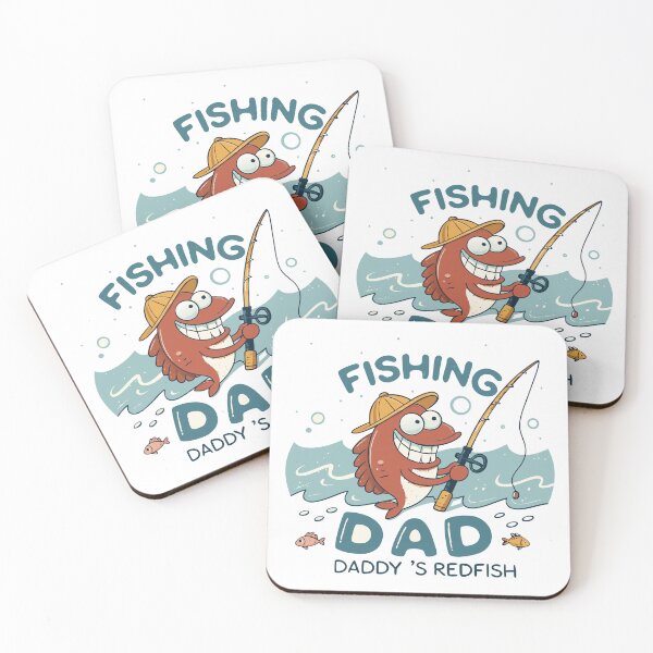 Item preview, Cartoon Redfish Fishing Dad  – Fun Gift for Fathers Who Love Fishing designed and sold by VividOrganica.
