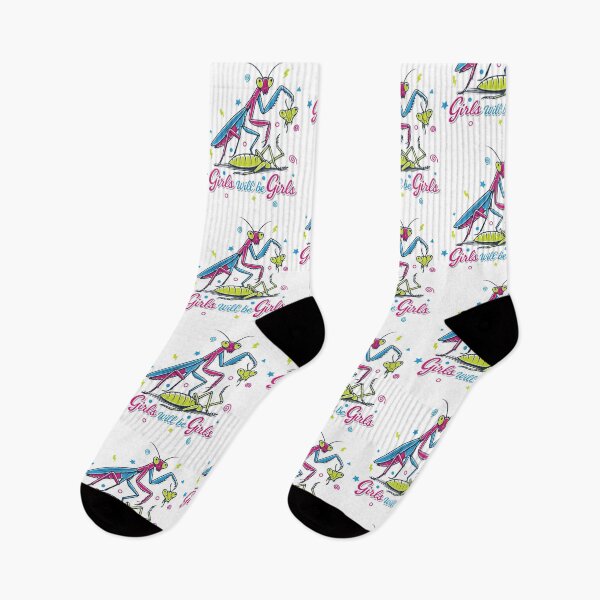 Item preview, colorful Girls Will Be Girls Praying Mantis designed and sold by LuxeGraphix.
