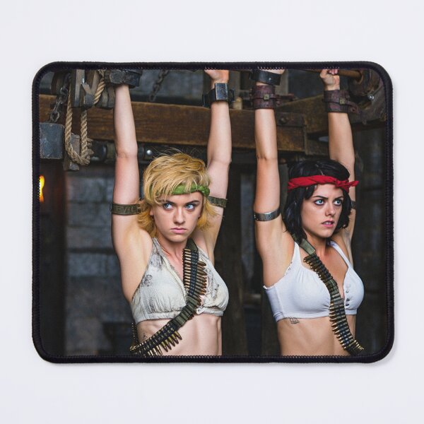 Item preview, Two captive fantasy post apocalyptic warrior women art photo designed and sold by Vintage Designs +.