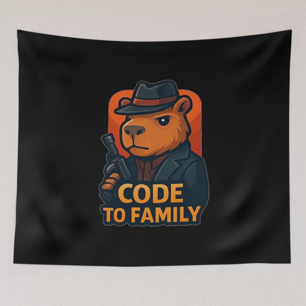 Item preview, Code To Family - Capibara designed and sold by okiiskandarart.