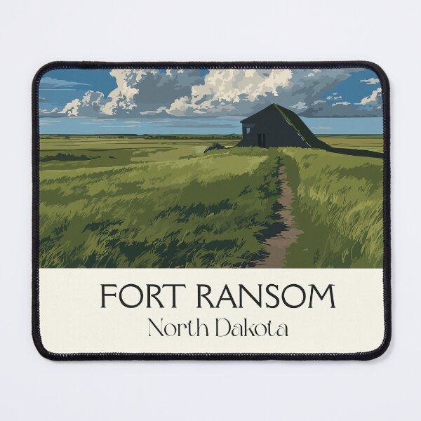 Item preview, Fort Ransom North Dakota Vintage Poster | Sheyenne River Valley Art Print | Prairie Scenery Decor designed and sold by TuncGK.