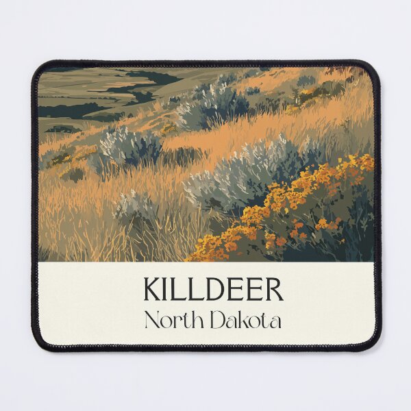Item preview, Killdeer Mountains North Dakota Vintage Poster | Badlands Butte Art Print | Western ND Scenery Decor designed and sold by TuncGK.