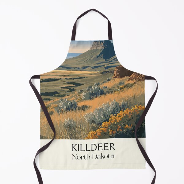 Item preview, Killdeer Mountains North Dakota Vintage Poster | Badlands Butte Art Print | Western ND Scenery Decor designed and sold by TuncGK.