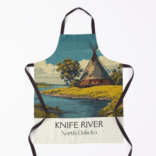 Item preview, Knife River North Dakota Vintage Poster | Earthlodge Villages Art Print | Native American Heritage Decor designed and sold by TuncGK.