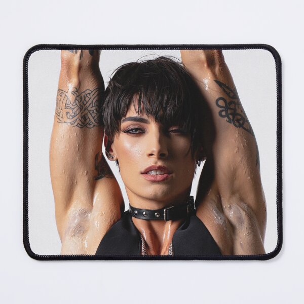 Item preview, Beautiful sexy gym woman posing with her arms up showing her armpits sweating designed and sold by Vintage Designs +.