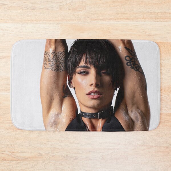 Item preview,  Beautiful sexy gym woman posing with her arms up showing her armpits sweating designed and sold by Vintage Designs +.