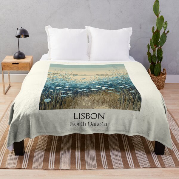 Item preview, Lisbon North Dakota Vintage Poster | Sheyenne River Wildflowers Art Print | Prairie Meadow Decor designed and sold by TuncGK.