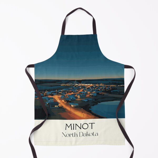 Item preview, Minot North Dakota Vintage Poster | Magic City Night Lights Art Print | Souris River Valley Decor designed and sold by TuncGK.