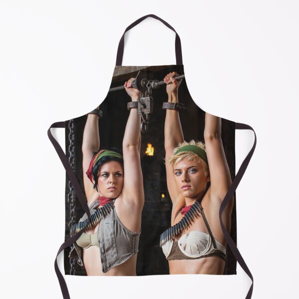 Item preview, Two captive fantasy post apocalyptic warrior women art photo designed and sold by Vintage Designs +.