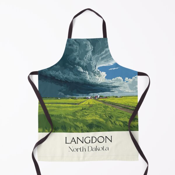 Item preview, Langdon North Dakota Vintage Poster | Prairie Storm Art Print | Storm Chaser Decor designed and sold by TuncGK.