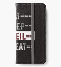 Rock Climbers Gift Eat Sleep Abseil Repeat iPhone Wallet/Case/Skin