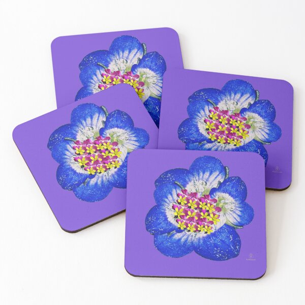 Item preview, Tiny blue micro Flower-transparent  Minimal floral desing /orginal photo desing  designed and sold by Raindreamart.