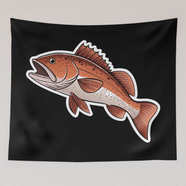Item preview, Stylized Redfish  – Clean Graphic Fishing Illustration designed and sold by VividOrganica.