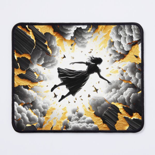 Item preview, Torn Paper Woman in the Clouds, Ai Generated Art  designed and sold by ACC .