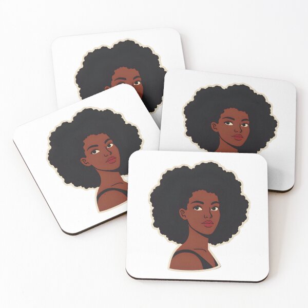 Item preview, Minimalist Black Woman Sticker | Afro Silhouette | Simple Black Top Design designed and sold by OsasChild.