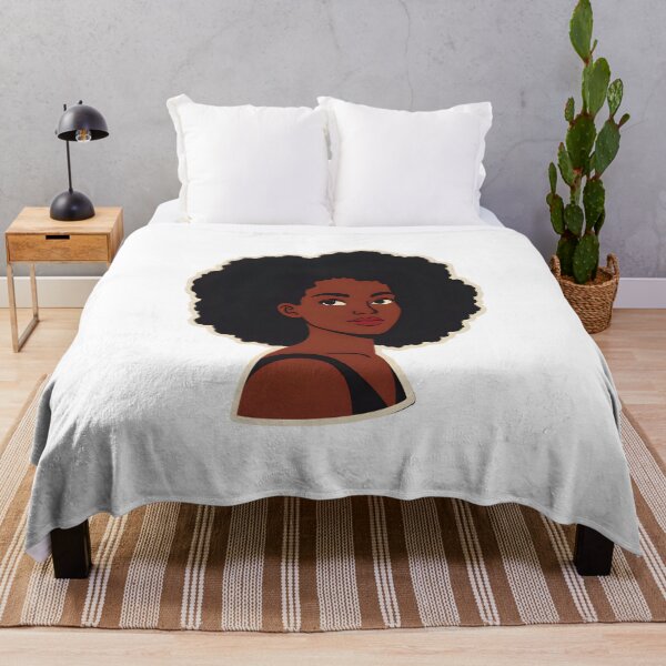 Item preview, Minimalist Black Woman Sticker | Afro Silhouette | Simple Black Top Design designed and sold by OsasChild.