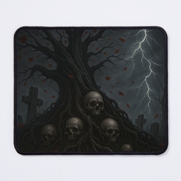 Item preview, Gothic Skull Tree with Lightning designed and sold by Nguyenhaithanh.