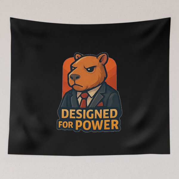 Item preview, Designed For Power - Capibara designed and sold by okiiskandarart.