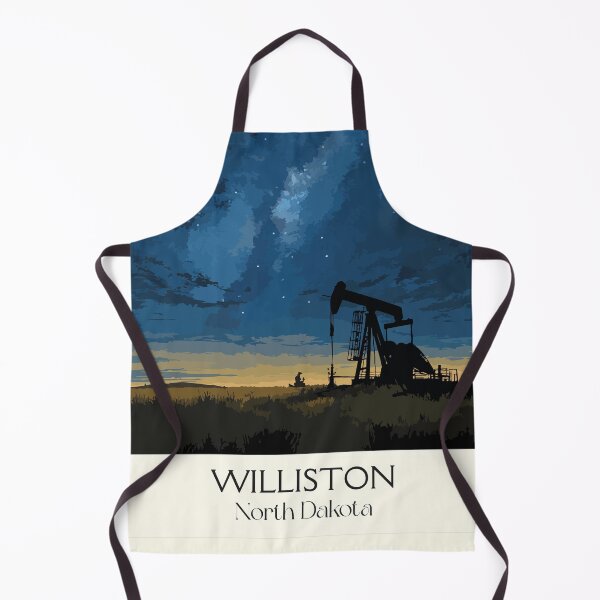Item preview, Williston North Dakota Vintage Poster | Oil Field Night Sky Art Print | Bakken Scenery Decor designed and sold by TuncGK.