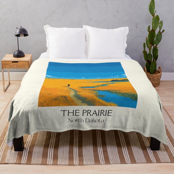 Item preview, The Prairie North Dakota Vintage Poster | Minimalist Landscape Art Print | Heartland Solitude Decor designed and sold by TuncGK.