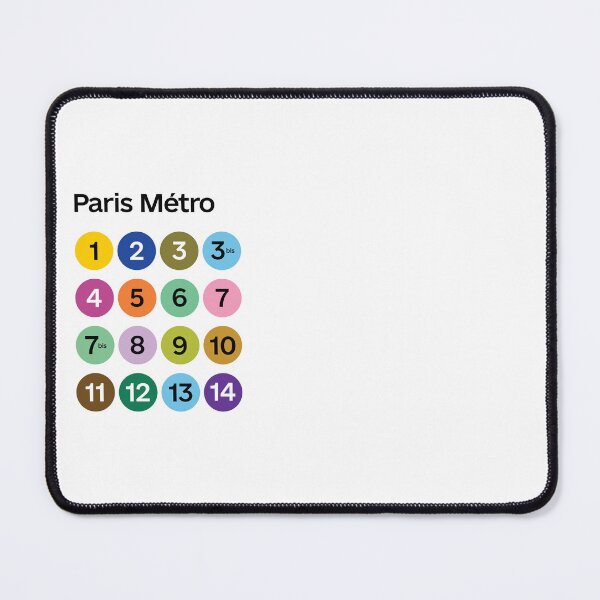 Item preview, Paris Metro Map Minimalist designed and sold by DoodlifyDesign.