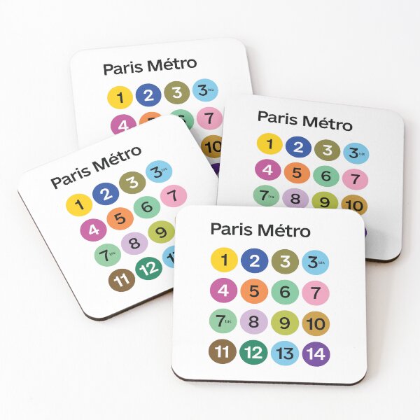 Item preview, Paris Metro Map Minimalist designed and sold by DoodlifyDesign.