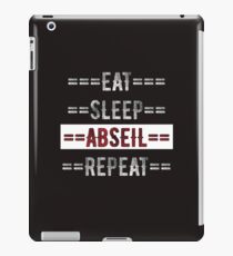 Rock Climbers Gift Eat Sleep Abseil Repeat iPad Case/Skin