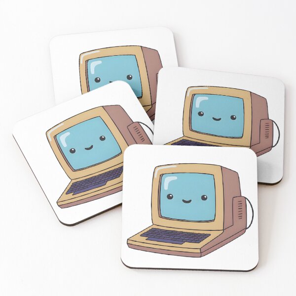 Item preview, Vintage Kawaii Computer Sticker – Retro Smiley Face Tech Aesthetic designed and sold by OsasChild.