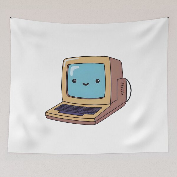 Item preview, Vintage Kawaii Computer Sticker – Retro Smiley Face Tech Aesthetic designed and sold by OsasChild.