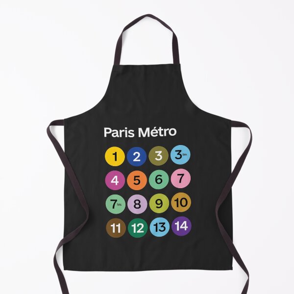 Item preview, Paris Metro Map Dark Minimalist designed and sold by DoodlifyDesign.