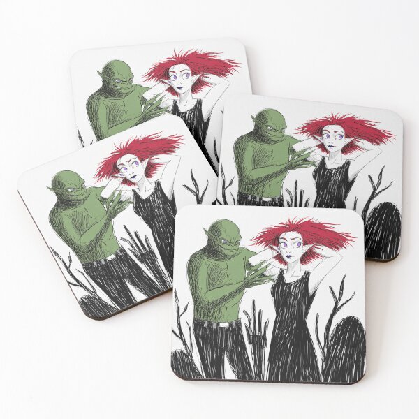 Item preview, The creature from the black lagoon and his bride illustration designed and sold by Vintage Designs +.