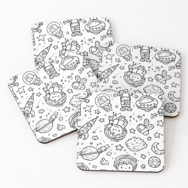 Item preview, Cute Space Adventure Pattern: Planets, Stars, and Smiling Kids designed and sold by Kybruno's Creations.