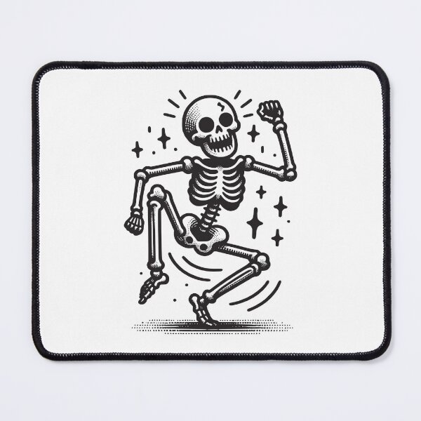 Item preview, Dancing skeleton spooky funny Halloween - dancing skull with bats  designed and sold by cocomelon168.