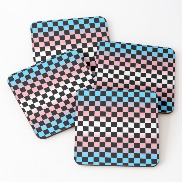 Item preview, checker print transgender pride flag designed and sold by grxyv.