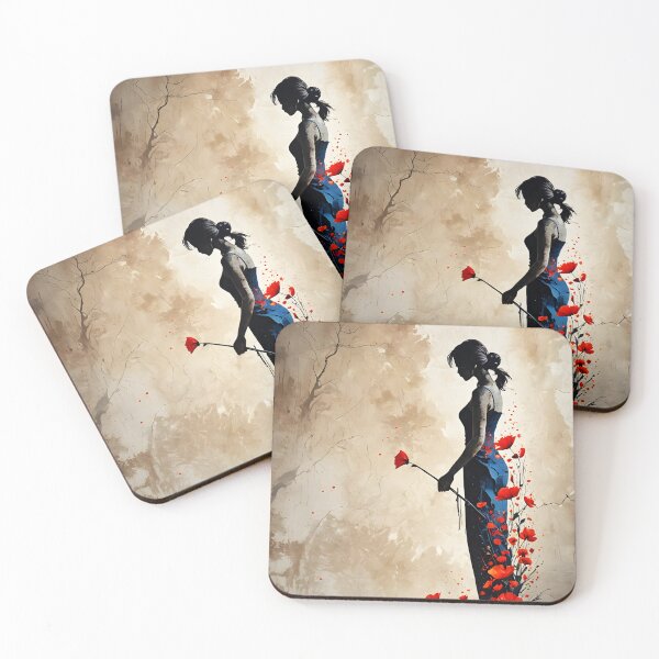 Item preview, Woman and Poppies, Ai Generated Art  designed and sold by ACC .