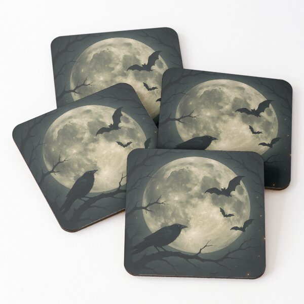 Item preview, Raven and Bats Under Full Moon designed and sold by Nguyenhaithanh.