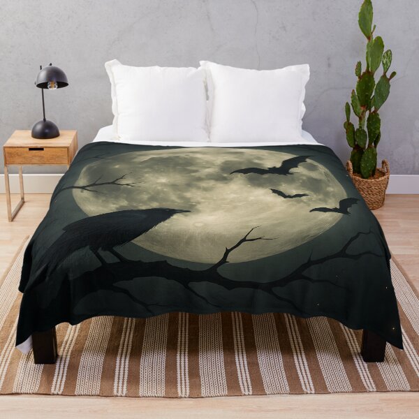 Item preview, Raven and Bats Under Full Moon designed and sold by Nguyenhaithanh.