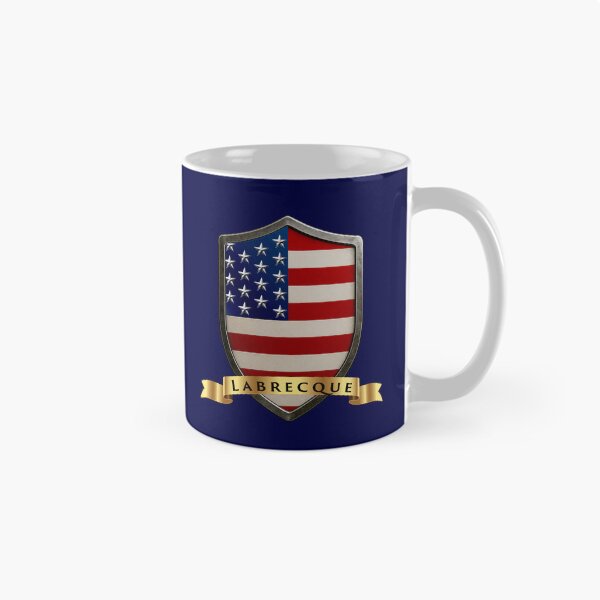 Item preview, Labrecque Family USA Shield, Stars & Stripes Pride Crest designed and sold by Highlandkings.