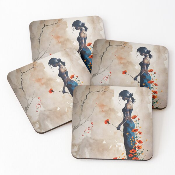 Item preview, Woman and Poppies, Ai Generated Art  designed and sold by ACC .