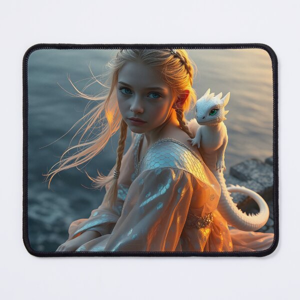 Item preview, Girl with her dragon designed and sold by Cosmic Free Mama.