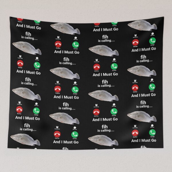 Item preview, Fih is Calling Remind me Message Decline Accept Phone Call Fish designed and sold by LuxeGraphix.